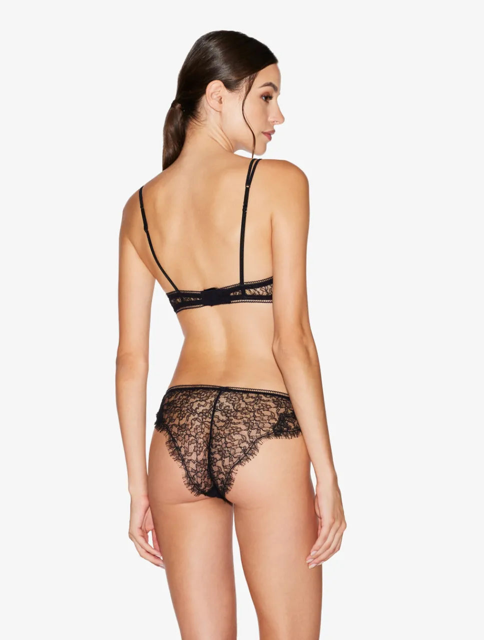 La Perla Push-up Bra With Lace In Onyx< Padded|Push-Up