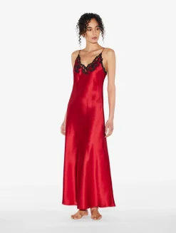 La Perla Long Nightgown With Frastaglio< Slips & Dresses|Silk Sleepwear