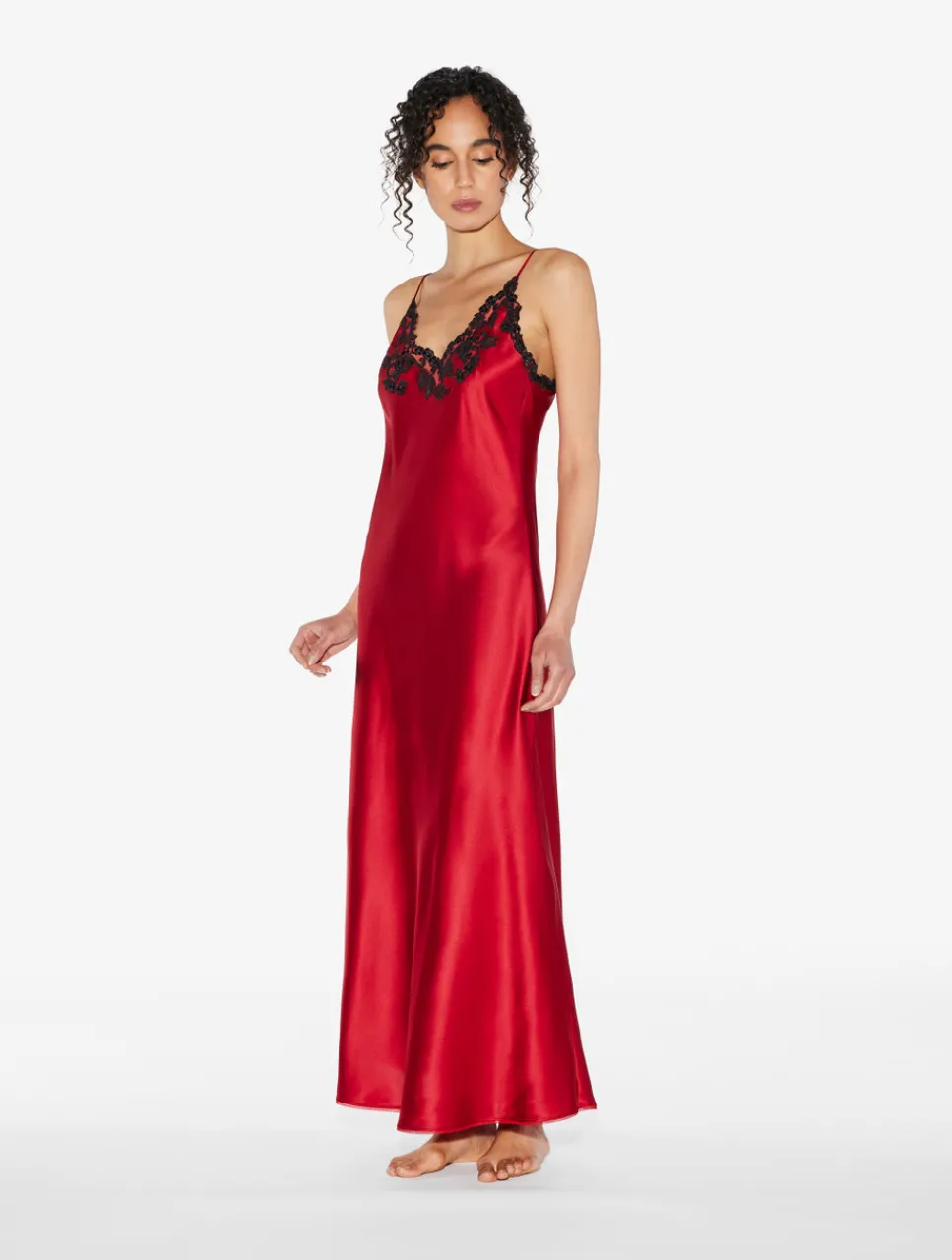 La Perla Long Nightgown With Frastaglio< Slips & Dresses|Silk Sleepwear