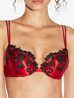 La Perla Silk Push-up Bra With Frastaglio< Padded|Push-Up