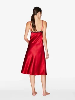 La Perla Silk Satin Short Nightgown With Frastaglio< Pajamas|Slips & Dresses
