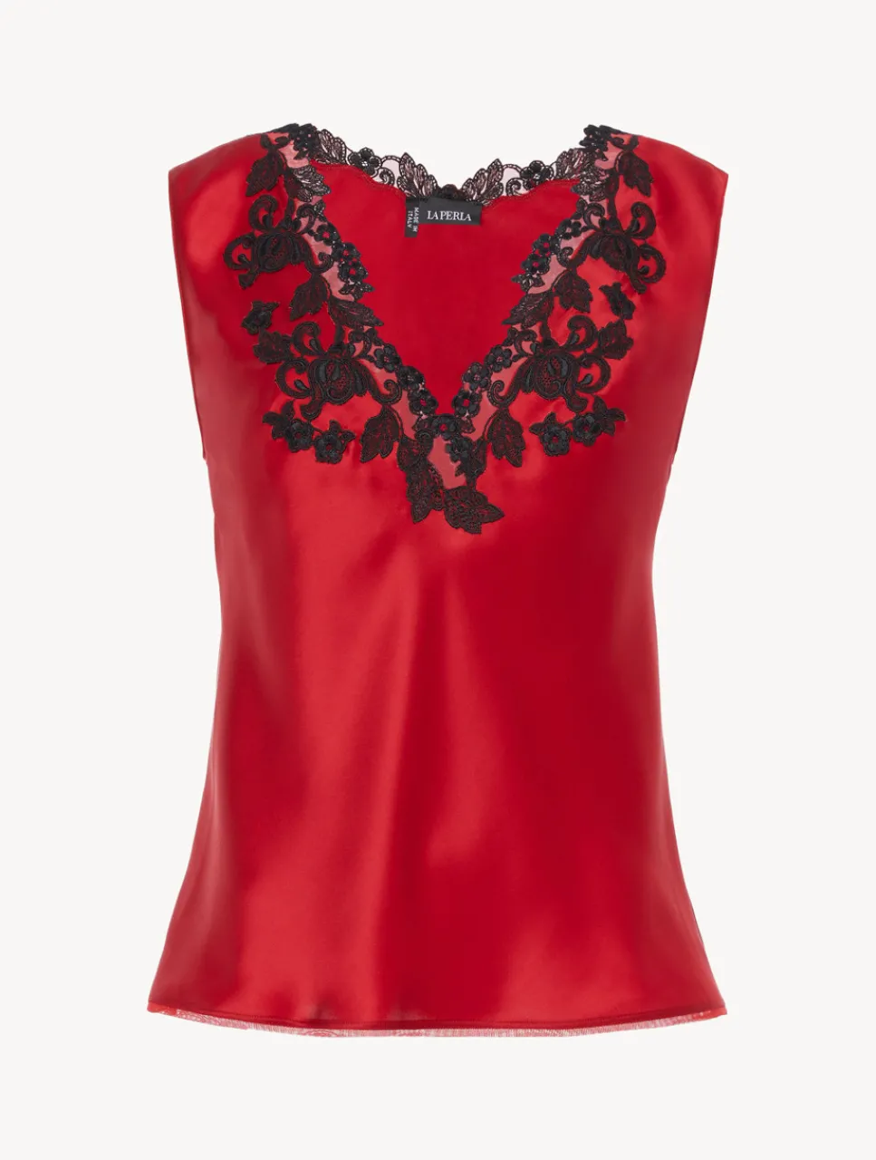La Perla Silk Satin Top With Frastaglio< Camisoles|Pajamas