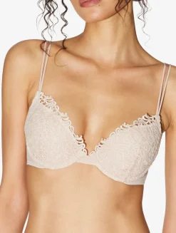 La Perla Rose Beige Push-up Bra< Padded|Push-Up