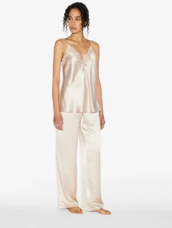 La Perla Rose Beige Silk Trousers< Pajamas|Sleep Shorts & Trousers