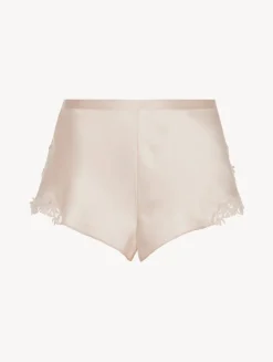 La Perla Rose Beige Sleep Shorts With Macramé Frastaglio< Pajamas|Sleep Shorts & Trousers