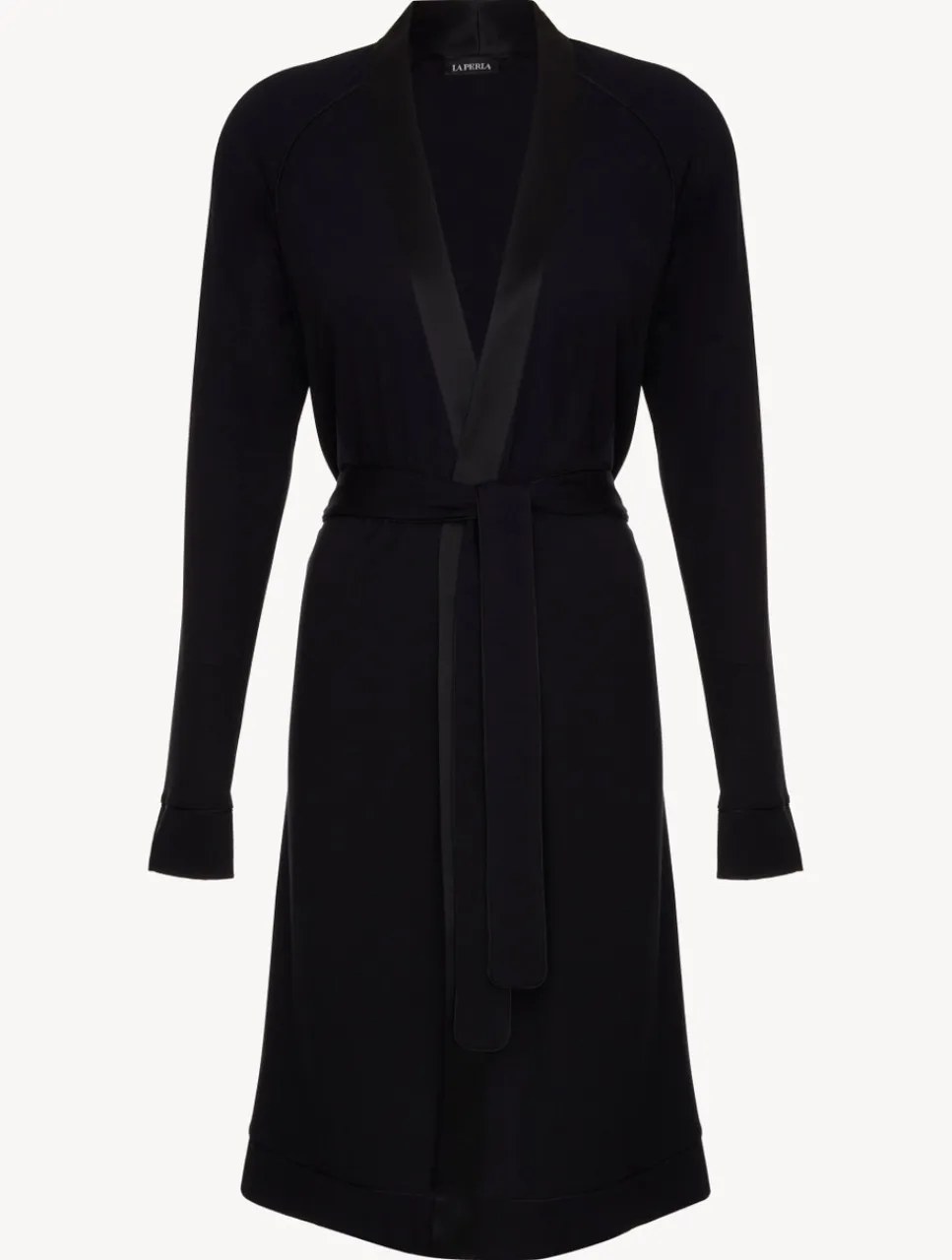 La Perla Short Robe In Onyx< Robes
