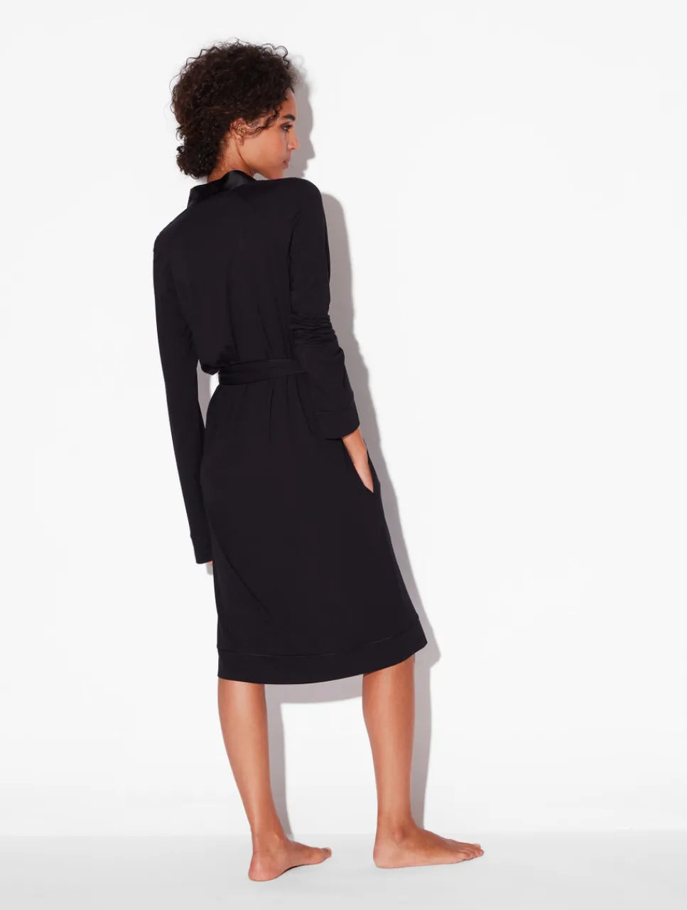 La Perla Short Robe In Onyx< Robes