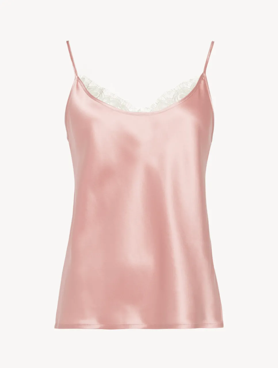 La Perla Silk Camisole Top With Leavers Lace In< Camisoles|Silk Sleepwear