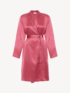 La Perla Silk Short Robe In Wild Orchid< Robes|Silk Sleepwear