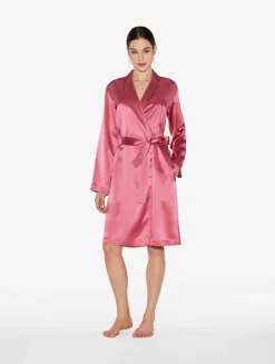 La Perla Silk Short Robe In Wild Orchid< Robes|Silk Sleepwear