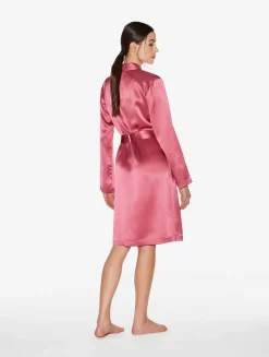 La Perla Silk Short Robe In Wild Orchid< Robes|Silk Sleepwear
