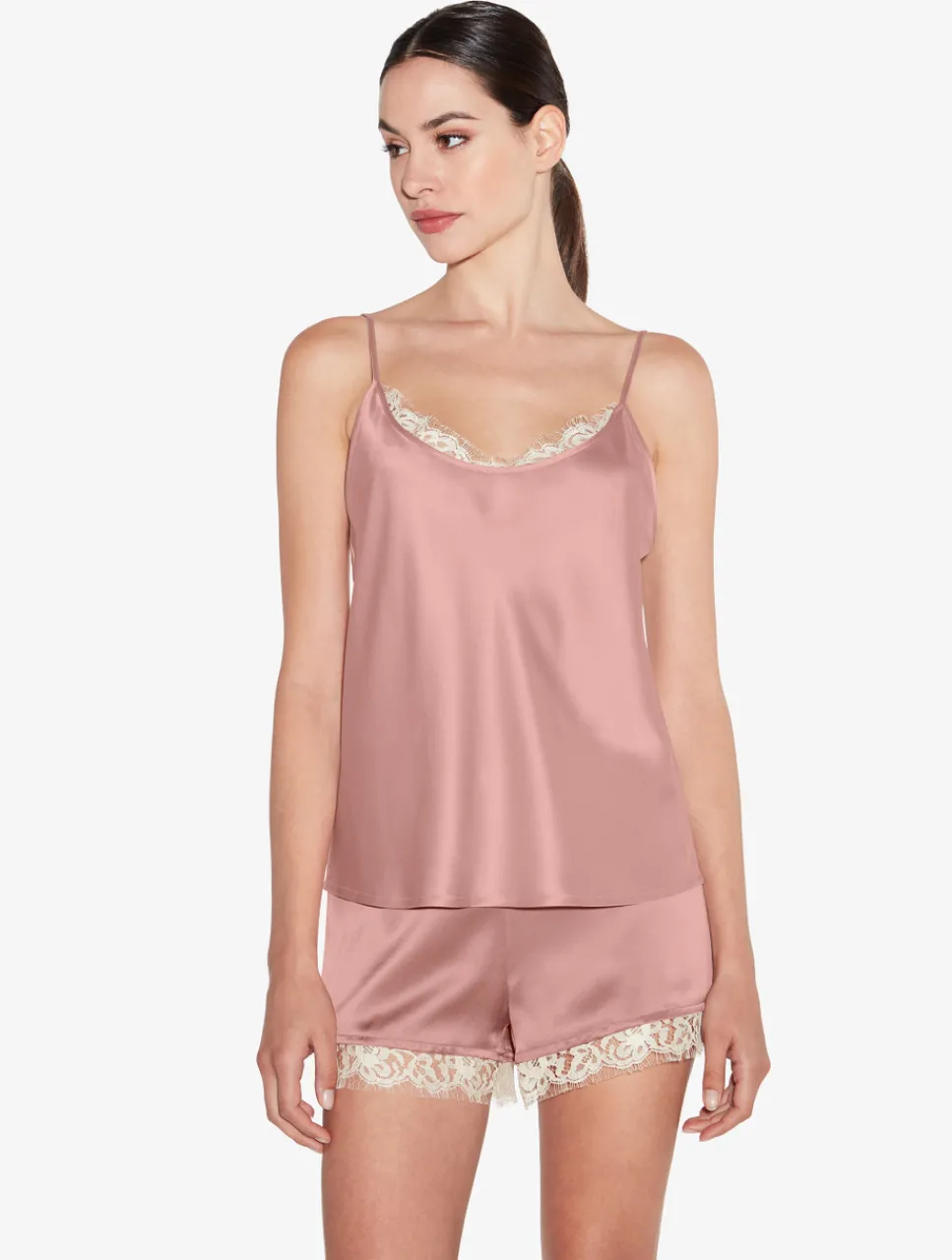 La Perla Silk Shorts With Leavers Lace In< Sleep Shorts & Trousers|Silk Sleepwear