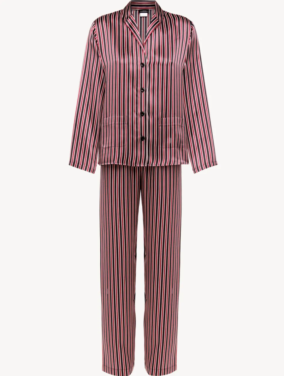 La Perla Silk Striped Pajama Set< Pajamas|Silk Sleepwear