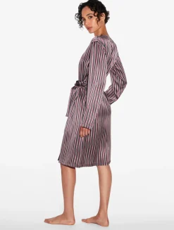 La Perla Silk Striped Short Robe< Robes|Silk Sleepwear