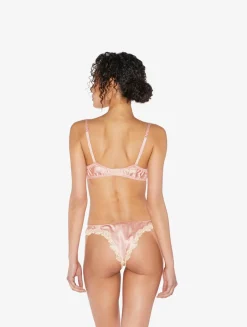 La Perla Silk Underwired Bra In Powder With Ivory Frastaglio< Underwired