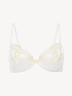 La Perla Silk Underwired Bra In With Ivory Frastaglio< Underwired