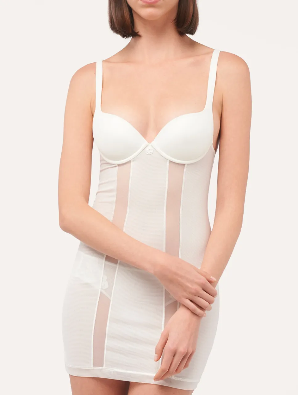 La Perla Slip Dress In Stretch Tulle< Shapewear|Slips & Dresses
