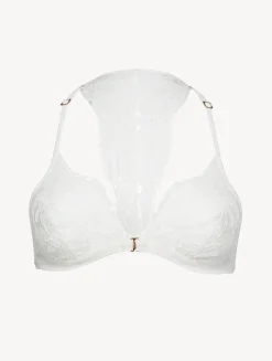 La Perla Soft Triangle Bra In Off With Cotton Leavers Lace< Triangle|Wireless