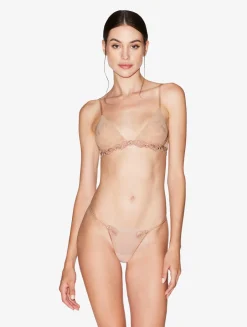 La Perla Thong In Sand Stretch Tulle< G String & Thong|Shapewear