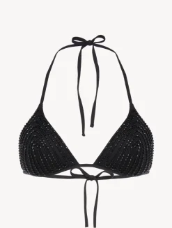 La Perla Triangle Bikini Top In With Beading< Bikinis