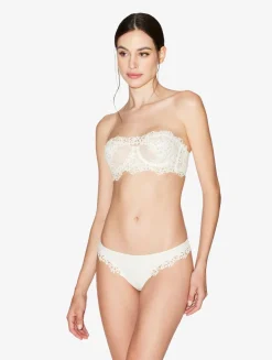 La Perla Underwired Bra With Macramé In Off-white< Bandeau|Strapless & Multiway