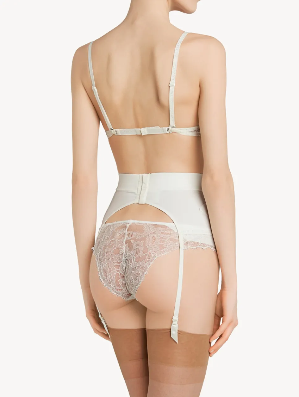 La Perla Lycra Control Fit Suspender With Chantilly Lace< Shapewear|Garter Belts