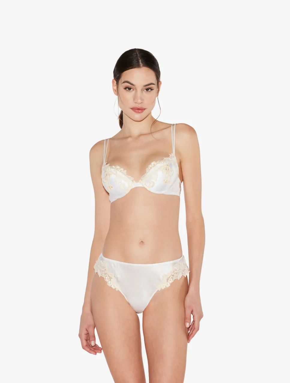 La Perla Silk Push-up Bra With Frastaglio< Padded|Push-Up