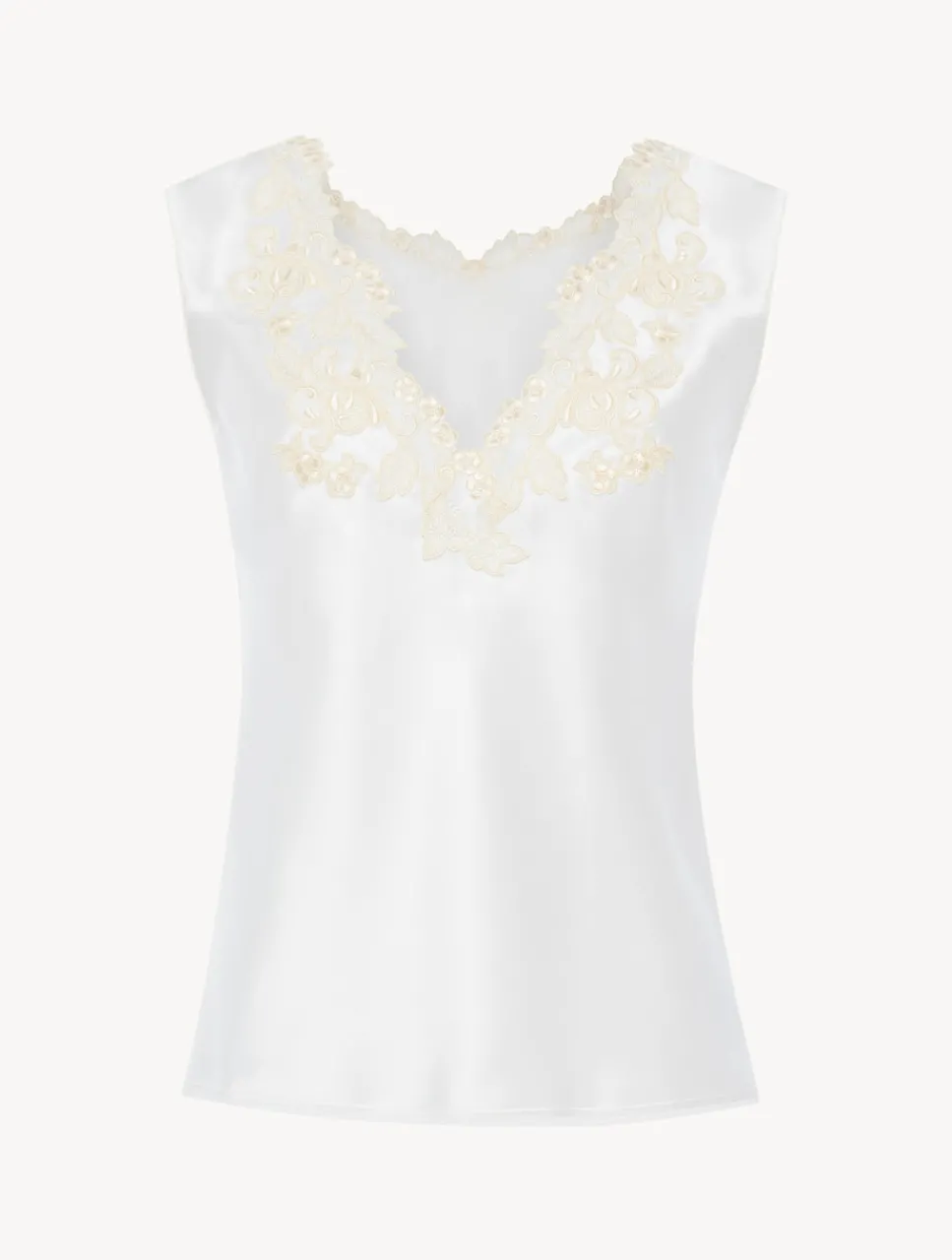 La Perla Silk Satin Top With Frastaglio< Camisoles|Pajamas