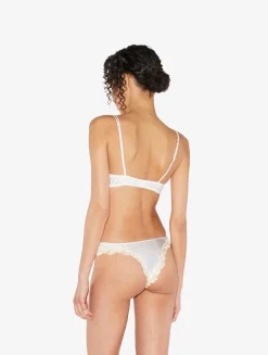 La Perla Silk Triangle Bra With Ivory Frastaglio< Triangle|Wireless