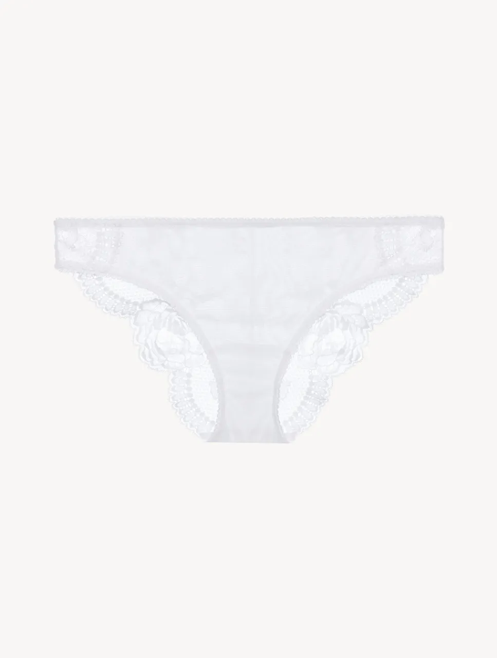 La Perla Stretch Leavers Lace And Tulle Medium Briefs< Mid-Rise
